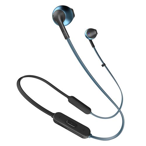 JBL T205 BT入耳式无线蓝牙耳机耳麦 运动跑步手机音乐耳塞带线控 (蓝色)