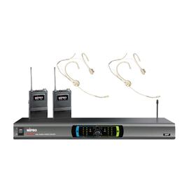 咪宝(MIPRO) MR-823V 双通道无线头戴麦克风 专业舞台演出会议演讲话筒 MU55HNS头戴式肤色