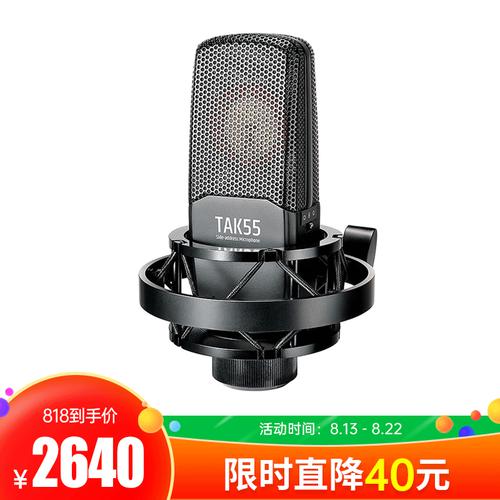 TAK55 专业录音麦克风 双面镀金大震膜多指向电容话筒 