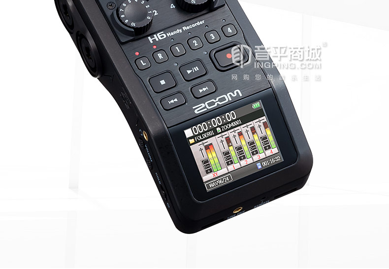 ZOOM H6 便携式数字录音机 同期6轨录音（可换咪头） 新闻采访录音笔